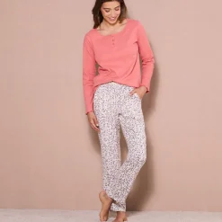 Pyjamabroek met bloemenprint