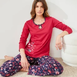 Pyjamabroek met bloemenprint