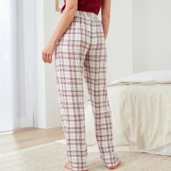 Pyjamabroek met ingeweven ruiten