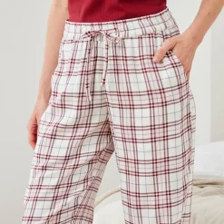Pyjamabroek met ingeweven ruiten