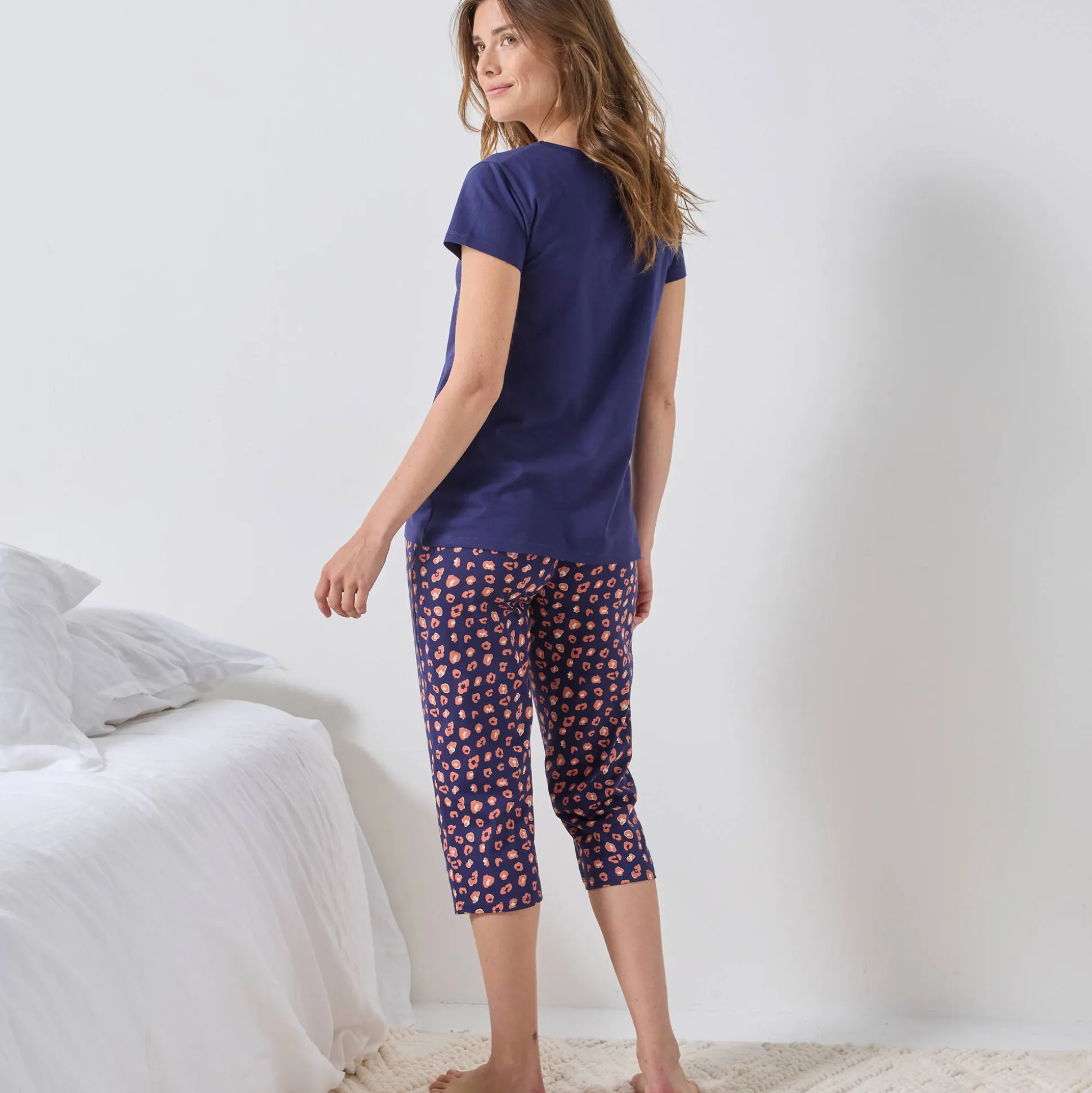 3/4-pyjamabroek met print "Beautiful"