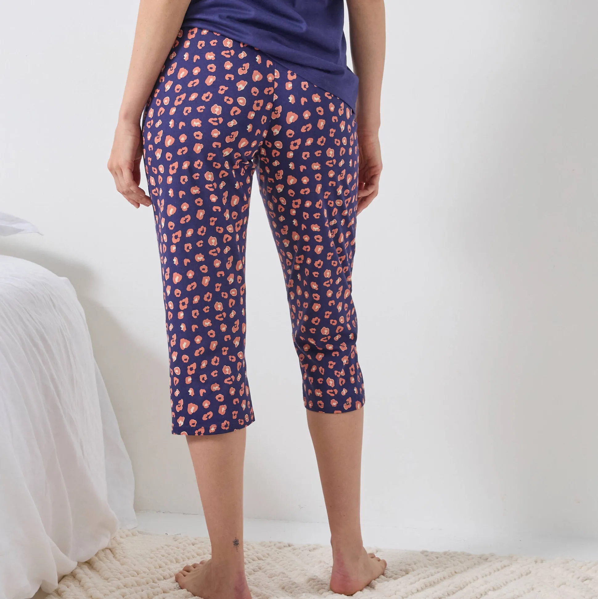 3/4-pyjamabroek met print "Beautiful"
