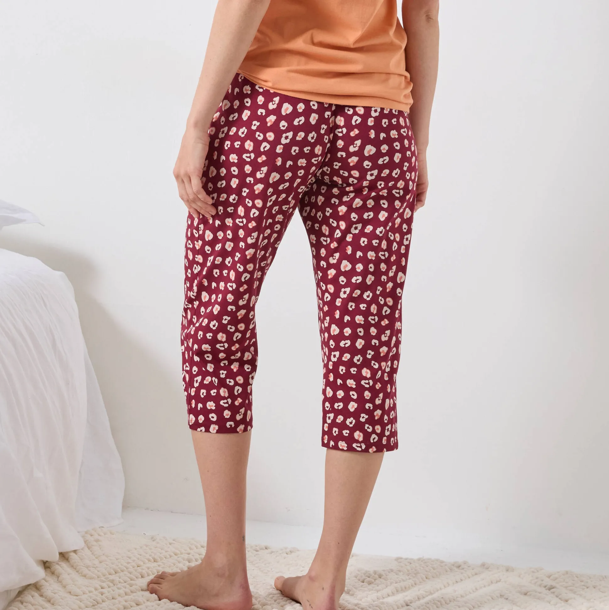 3/4-pyjamabroek met print "Beautiful"