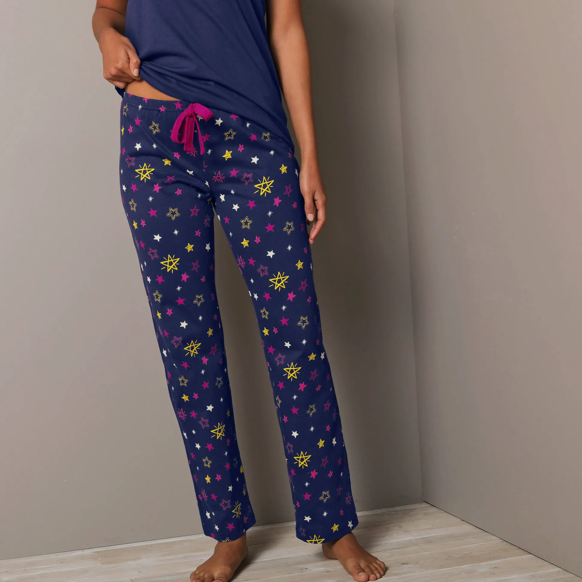 Pyjamabroek met sterrenprint Estrella - katoen