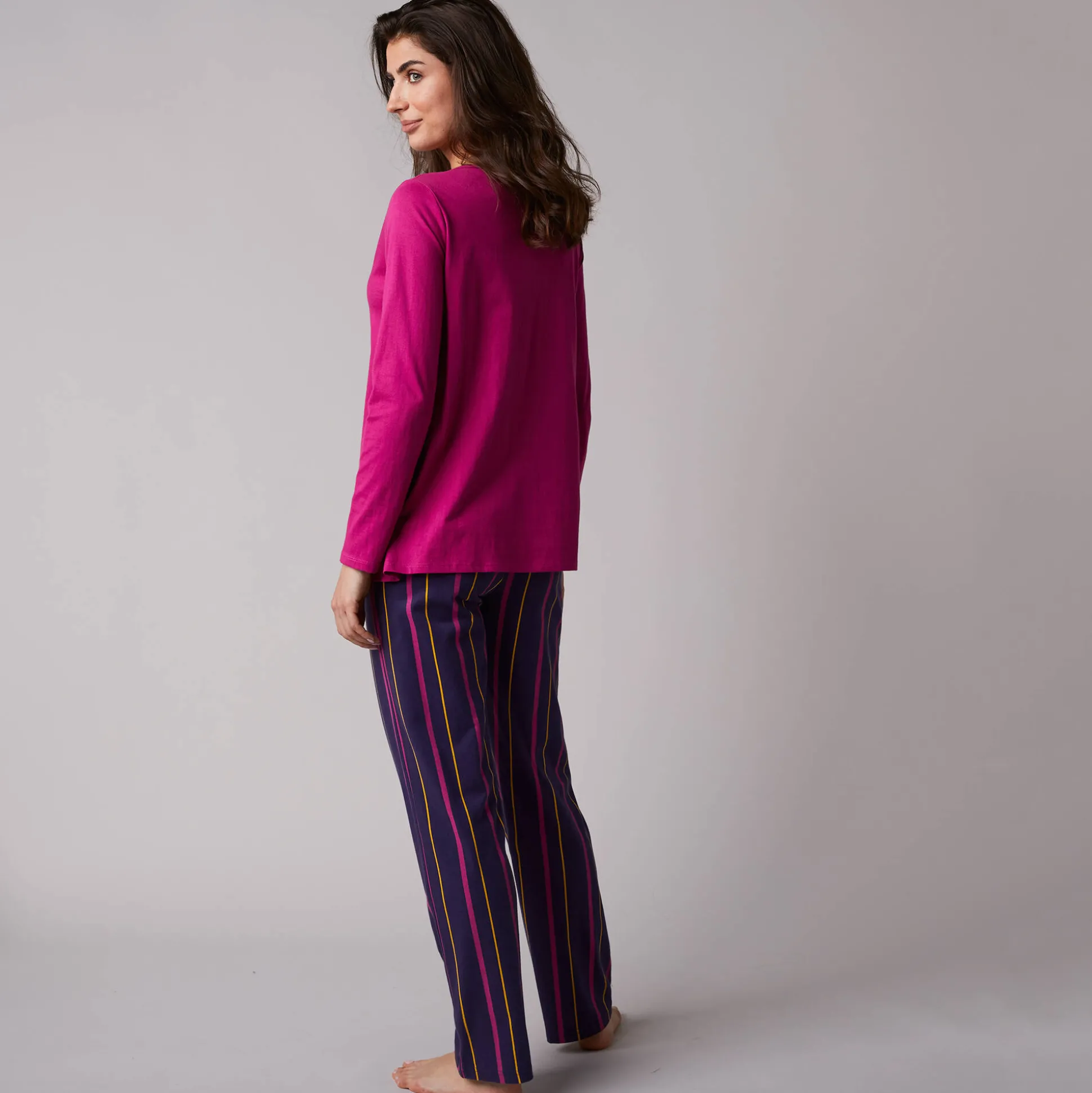 Pyjamabroek met strepenprint Estrella - katoen