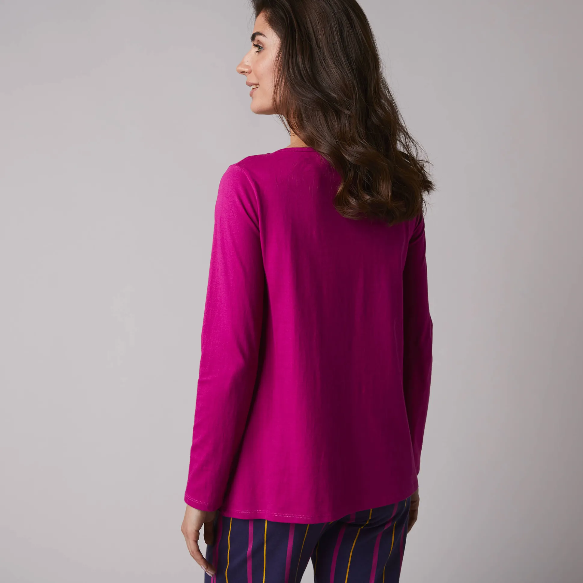 Pyjamashirt met lange mouwen en print Estrella
