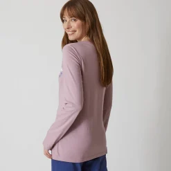 Pyjamashirt met lange mouwen en bloemenmotief