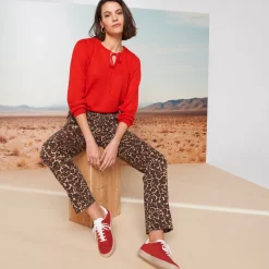Rechte broek, dierenhuidprint