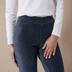 Rechte broek in fluweeltricot
