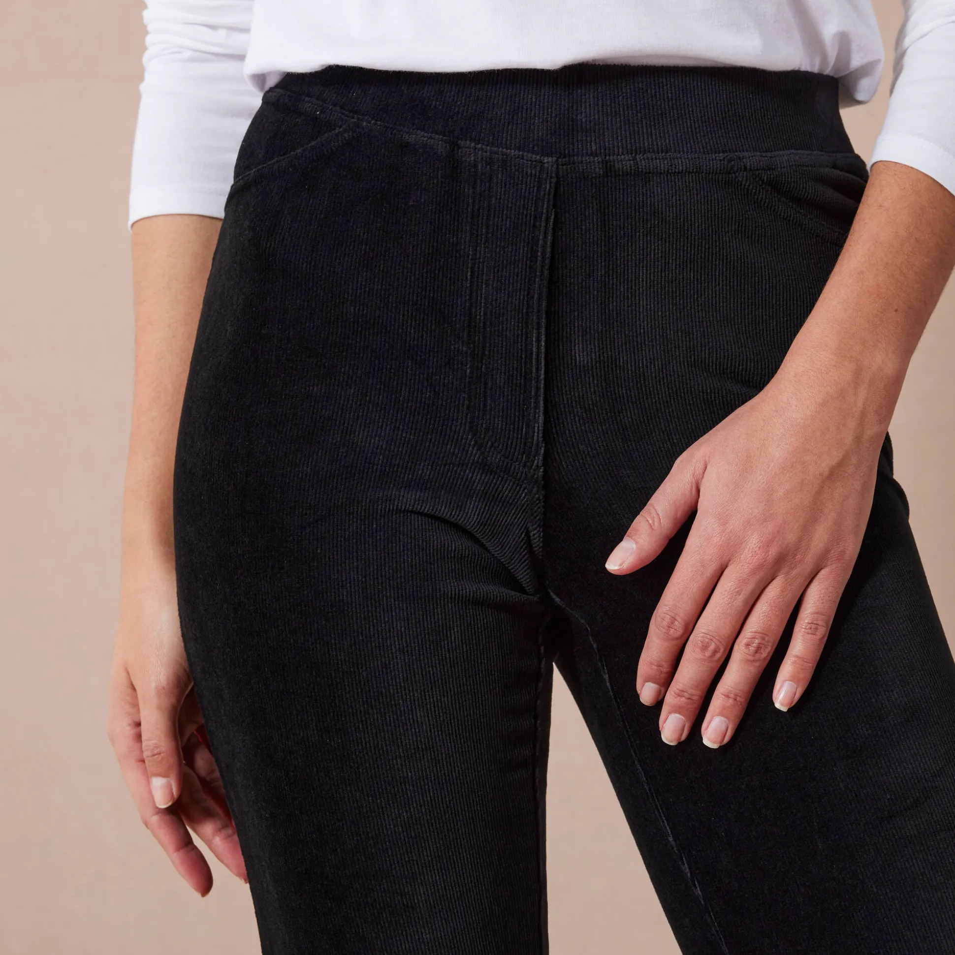 Rechte broek in fluweeltricot