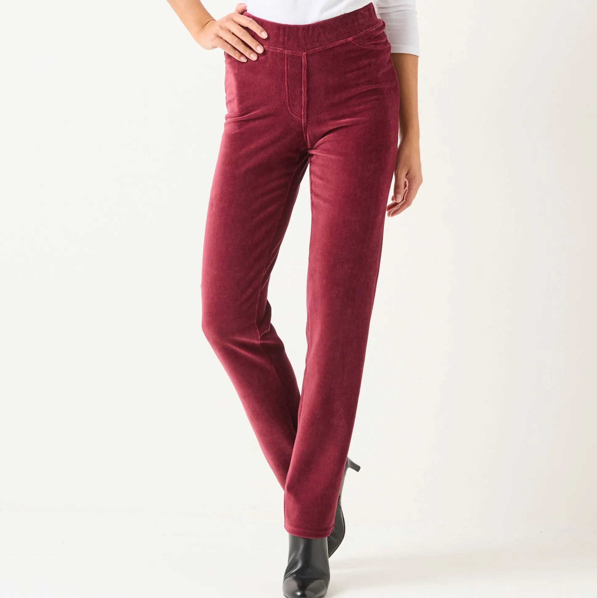 Rechte broek in fluweeltricot
