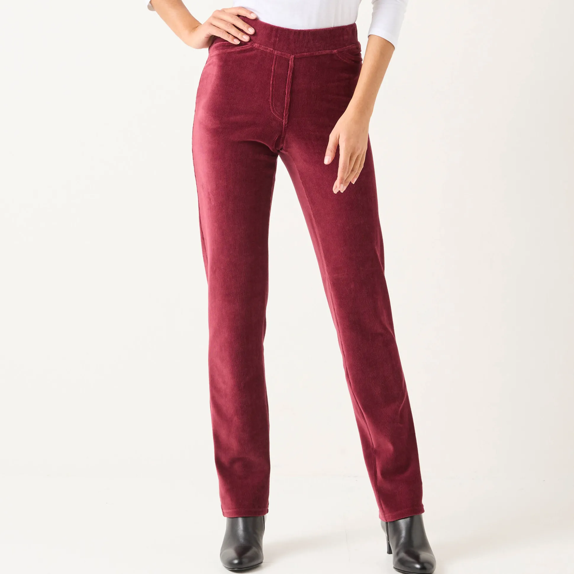 Rechte broek in fluweeltricot