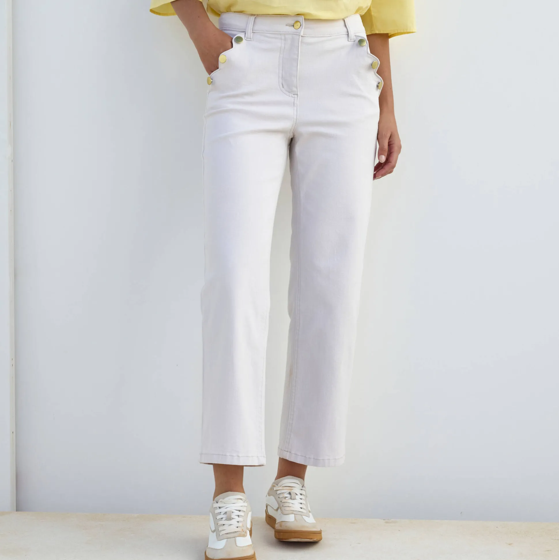 Rechte broek in 7/8-model