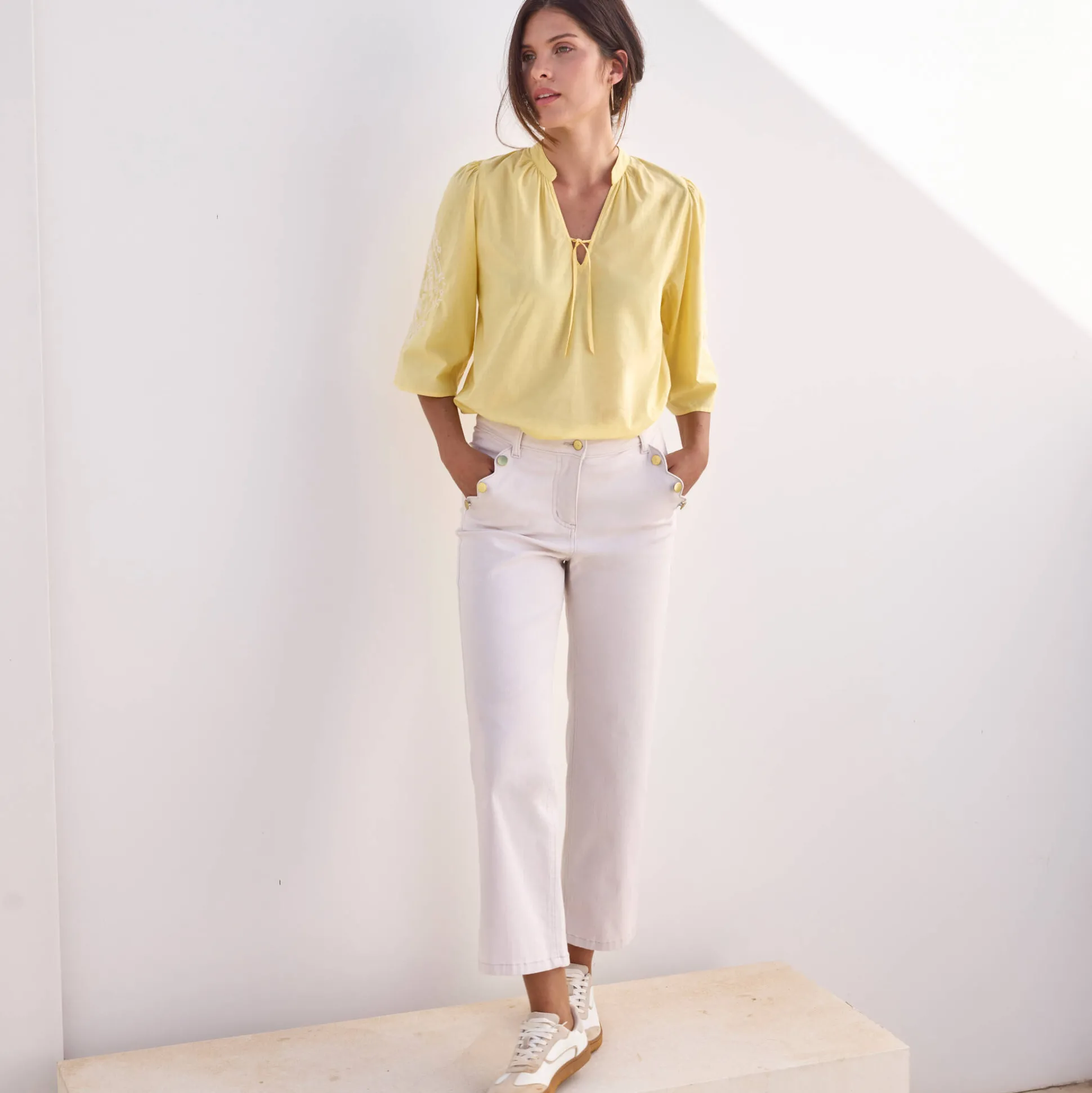 Rechte broek in 7/8-model