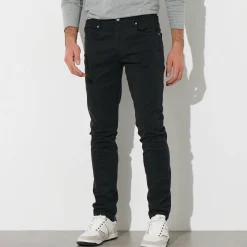 Rechte broek in rekbare twill
