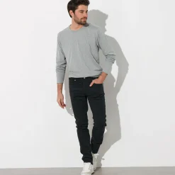 Rechte broek in rekbare twill