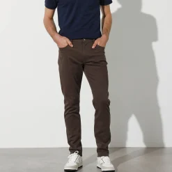Rechte broek in rekbare twill