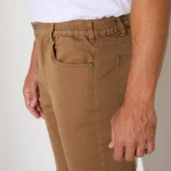 Rechte broek in rekbare twill