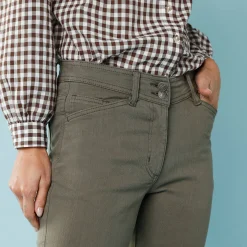 Rechte broek met deelnaden, kleine lengtes