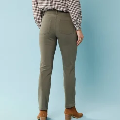 Rechte broek met deelnaden, kleine lengtes