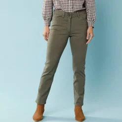 Rechte broek met deelnaden, speciaal voor kleine lengtes