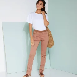 Rechte broek met elastische taille