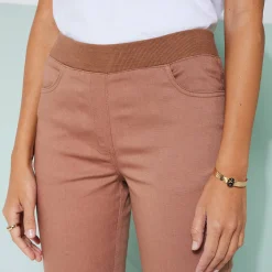 Rechte broek met elastische taille