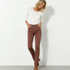 Rechte broek met elastische taille