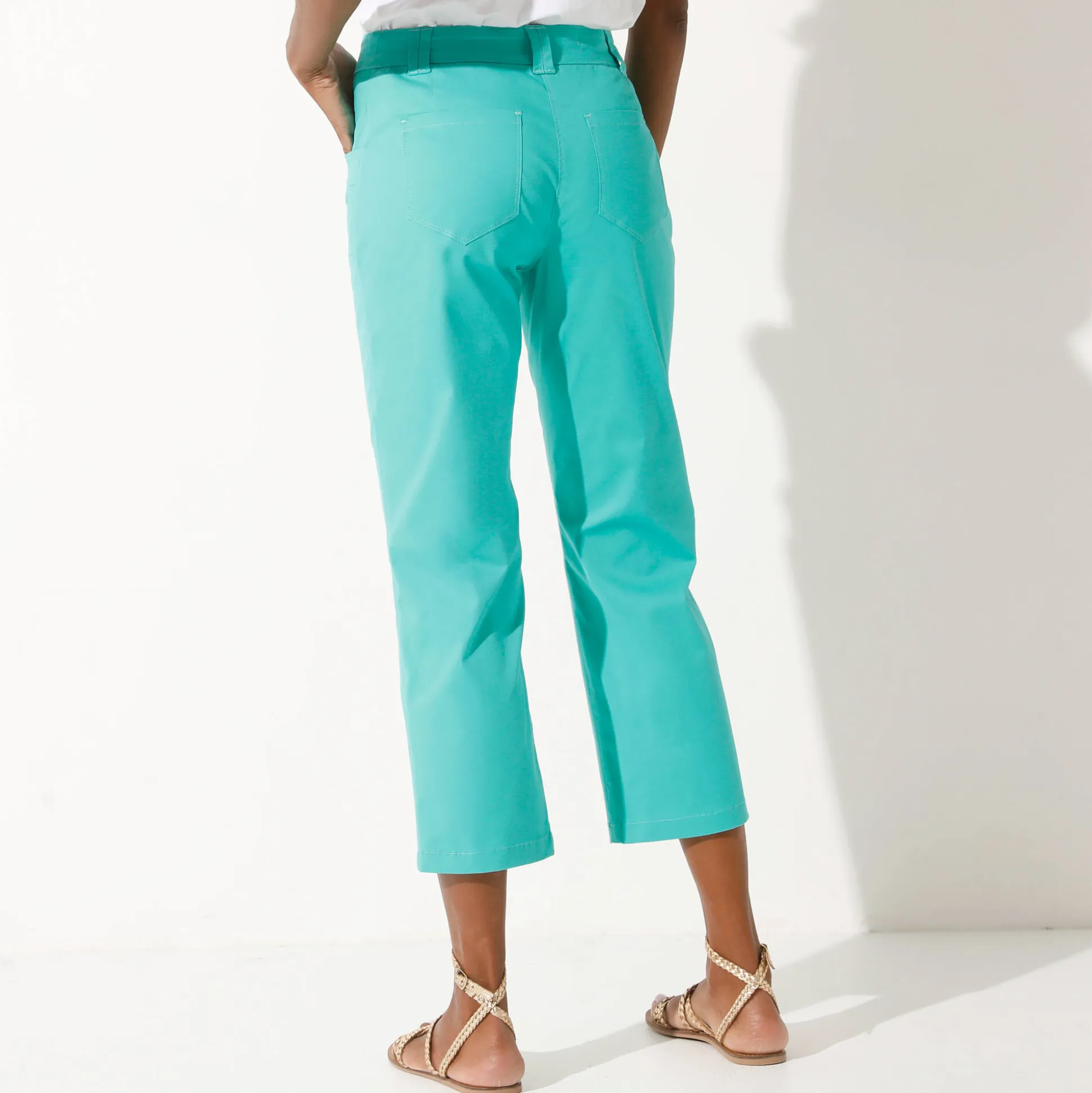 Rechte 7/8-broek met stretch