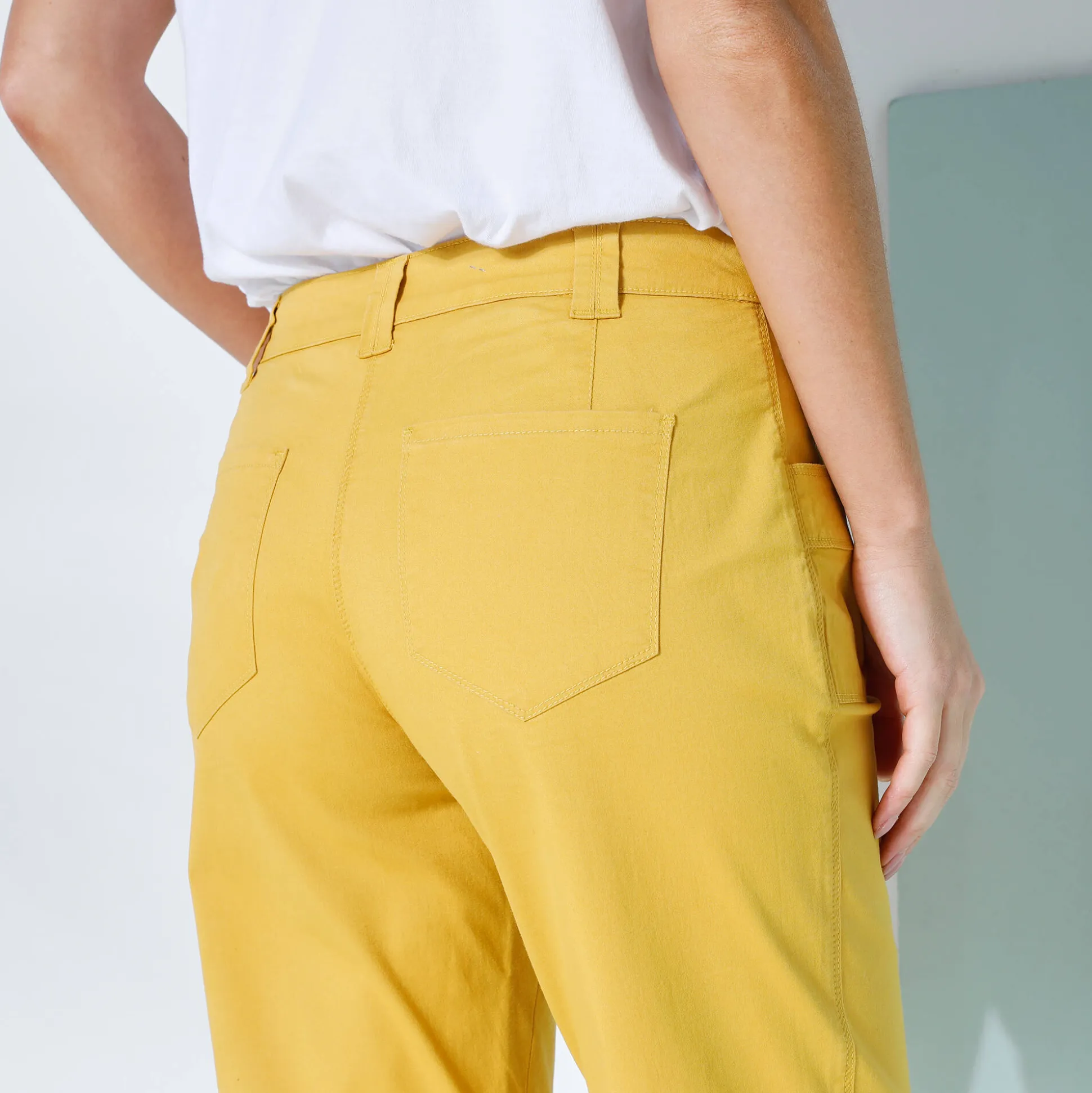 Rechte 7/8-broek met stretch