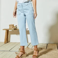 Rechte 7/8-broek met stretch