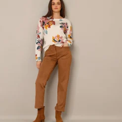 Rechte broek, suedinetricot