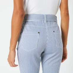 Rechte, gestreepte broek, speciaal voor kleine lengtes