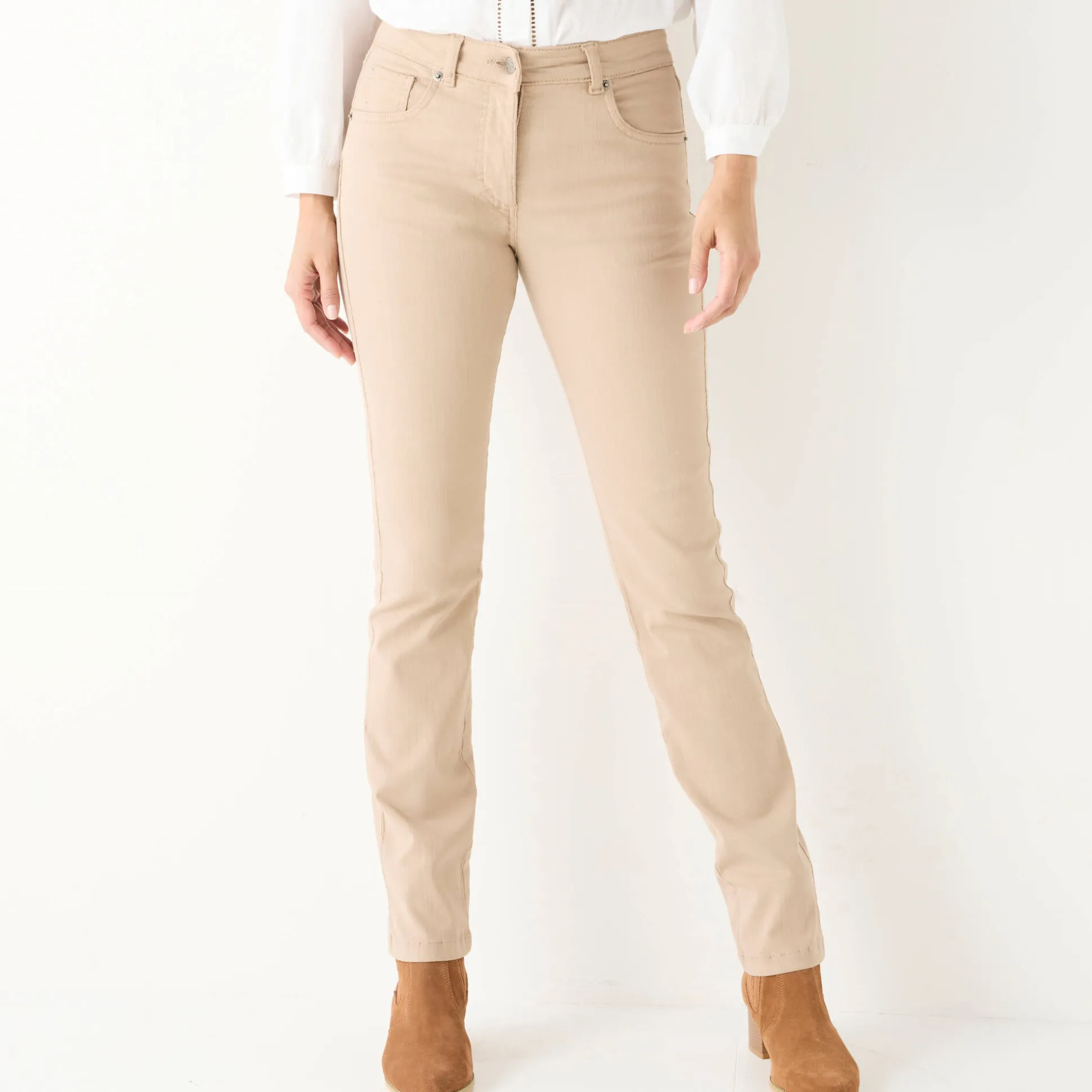 Rechte jeans, kleine lengte
