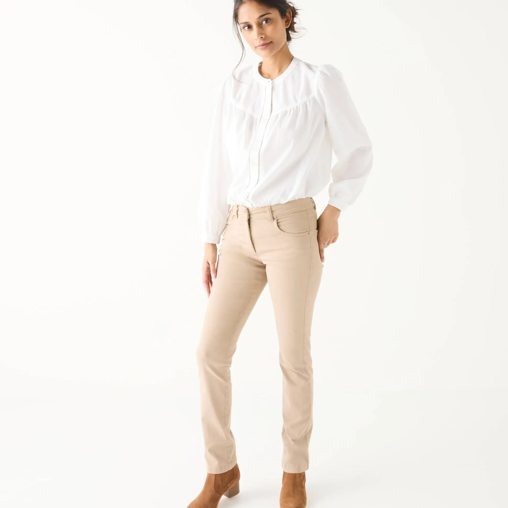 Rechte jeans, kleine lengte