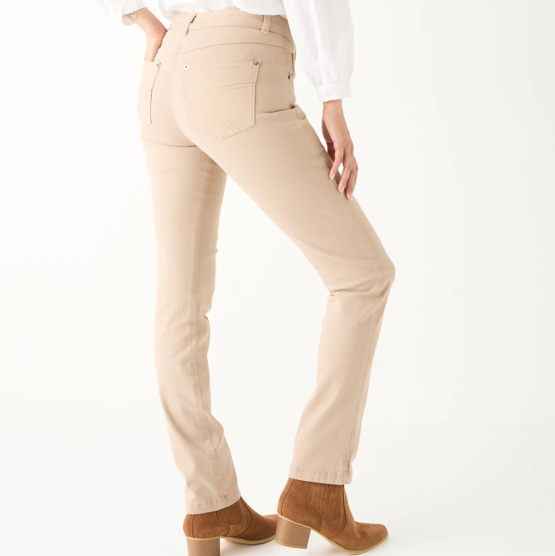 Rechte jeans, kleine lengte