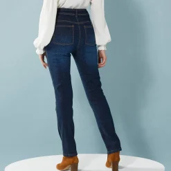Rechte jeans met deelnaden, speciaal voor kleine lengtes