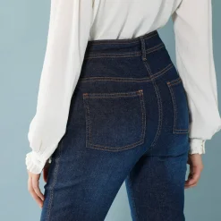 Rechte jeans met deelnaden, speciaal voor kleine lengtes