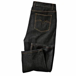 Rechte stretchjeans, afgerond onder de buik - binnenpijplengte 72 cm
