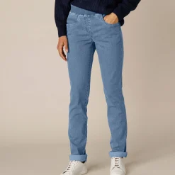 Rechte 'ultracomfortabele' jeans met elastische taille