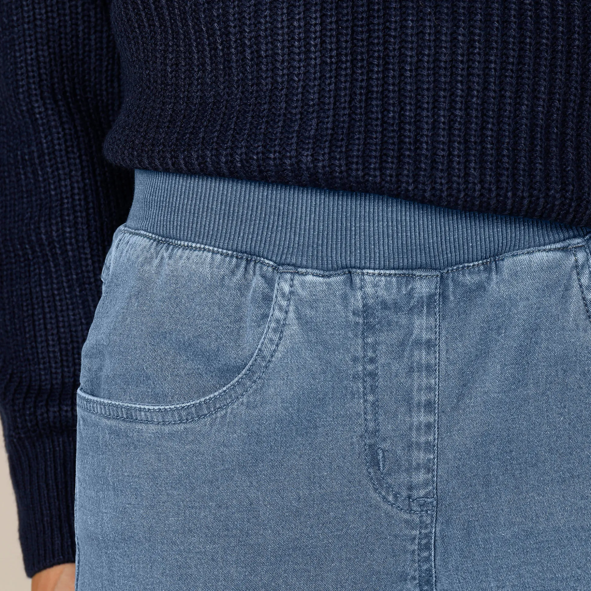 Rechte 'ultracomfortabele' jeans met elastische taille
