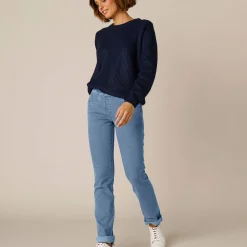 Rechte 'ultracomfortabele' jeans met elastische taille