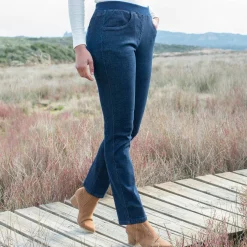 Rechte 'ultracomfortabele' jeans met elastische taille
