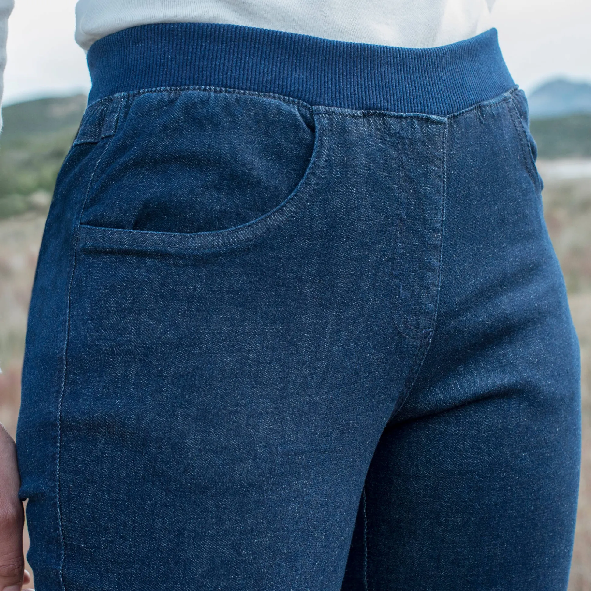 Rechte 'ultracomfortabele' jeans met elastische taille