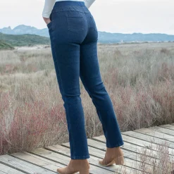 Rechte 'ultracomfortabele' jeans met elastische taille
