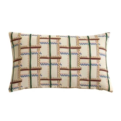 Rechthoekig kussen met geometrische print
