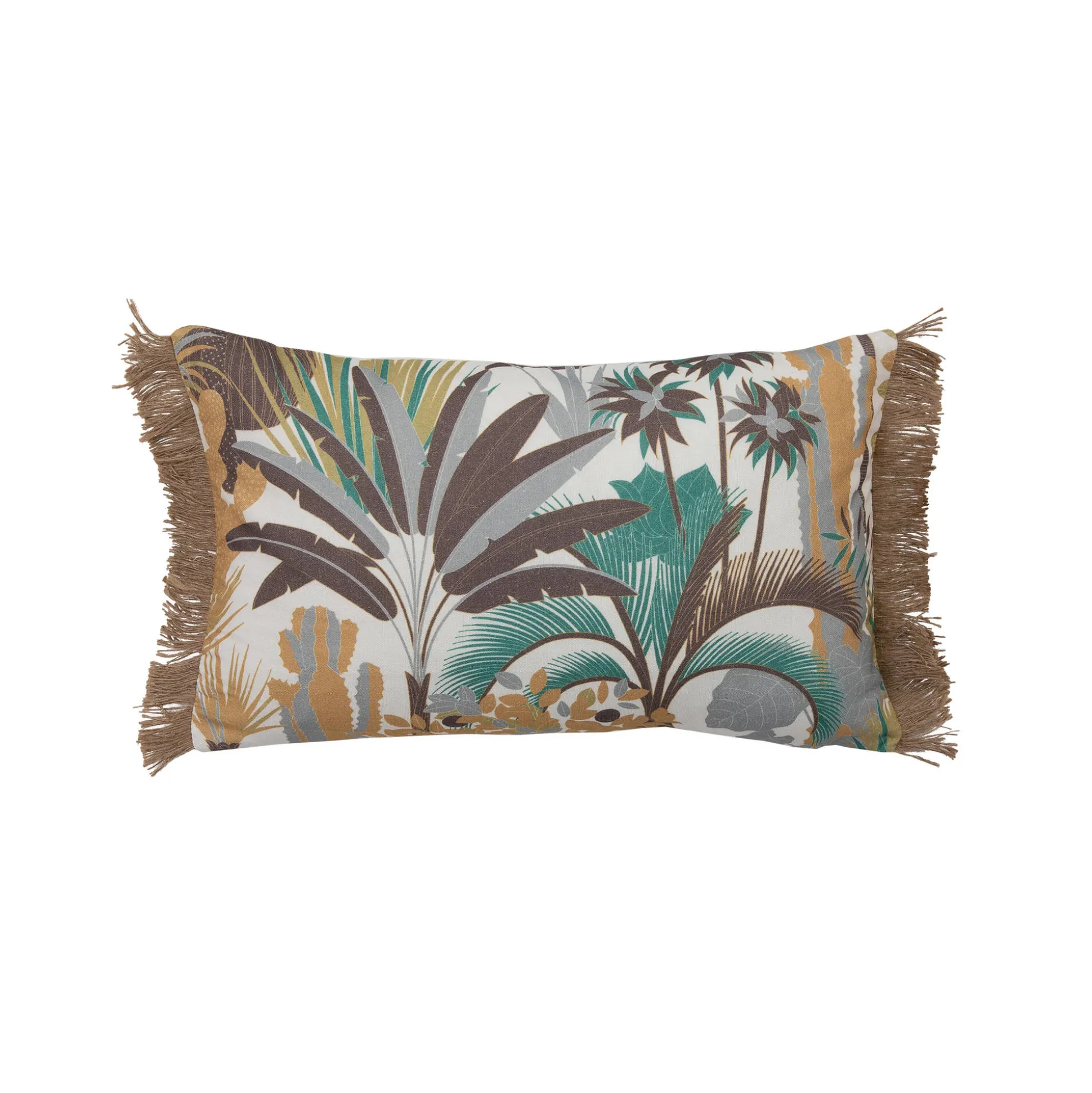 Rechthoekig kussen met jungleprint