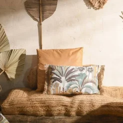 Rechthoekig kussen met jungleprint