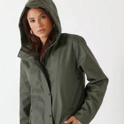 Regenjas in toile cirée van gerecycleerd polyester(**)