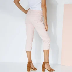 Rekbare 3/4-broek in rekbaar katoen met 'platte buik'-effect